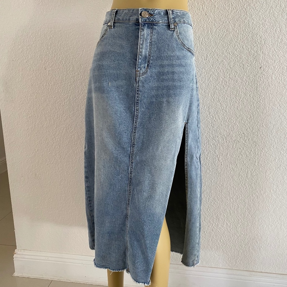 Vipones Long Denim Skirt Sz 12 -217